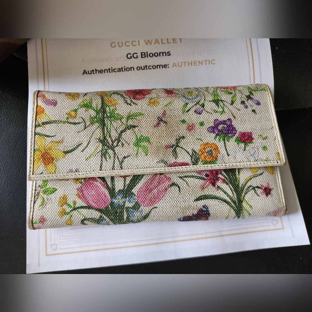 Preowned‎ Gucci Blooms Wallet Authenticated - Picture 3 of 10